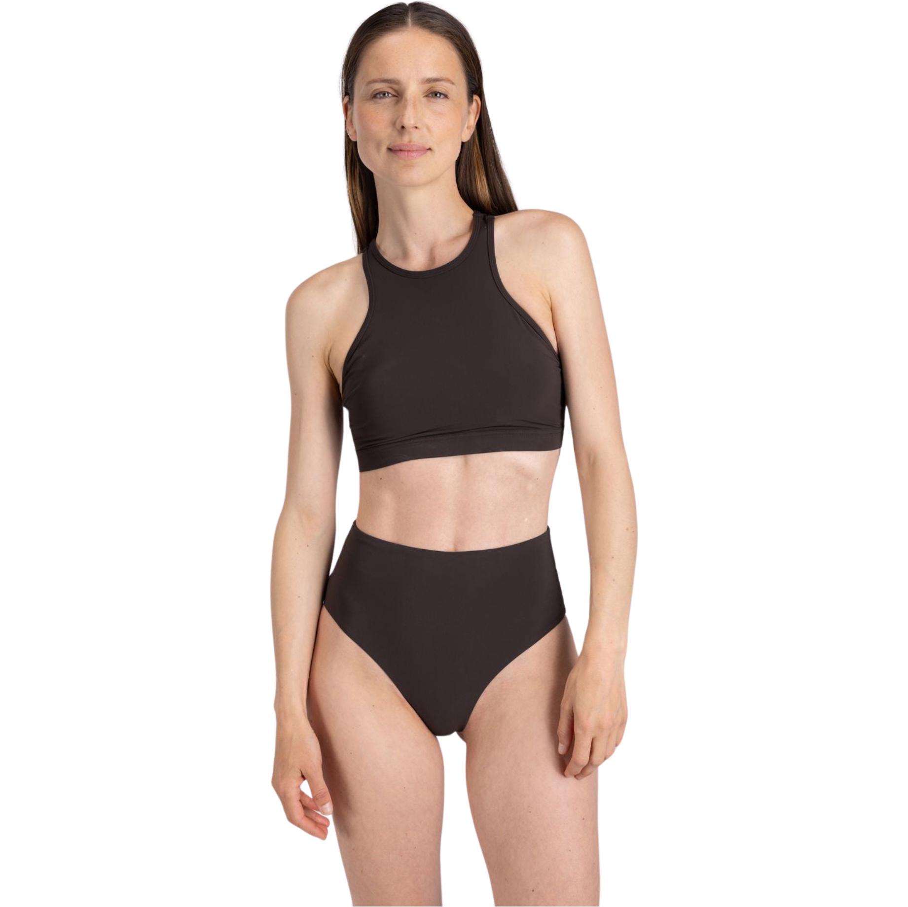 2026 Wallien Womens Bikini Bottom High Waist 102036001 - Coffee